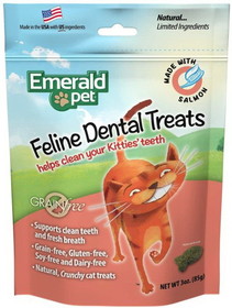 Emerald Pet Feline Dental Treats Salmon Flavor, 3 oz, 00402-CS