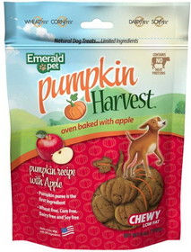 Emerald Pet Pumpkin Harvest Oven Baked Dog Treats with Apple, 6 oz, 00646-PA