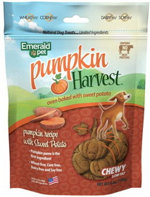 Emerald Pet Pumpkin Harvest Oven Baked Dog Treats with Sweet Potato, 6 oz, 00648-PS