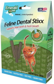 Emerald Pet Feline Dental Stixx Catnip and Pumpkin Recipe, 3.6 oz, 00654-CCNS