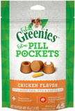 Greenies Pill Pockets Chicken Flavor Cat Treats, 1.6 oz, 3021411