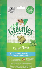 Greenies Feline Natural Dental Treats Catnip Flavor
