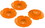 More Birds Replacment Orange Bee Guard for Oriole Feeder, 4 count, 502