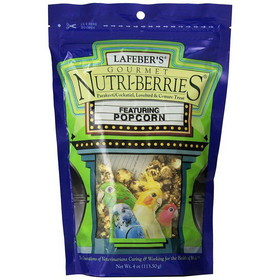 Lafeber Gourmet Nutri-Berries with Popcorn for Parakeet, Cockatiel & Conures, 4 oz, 61640