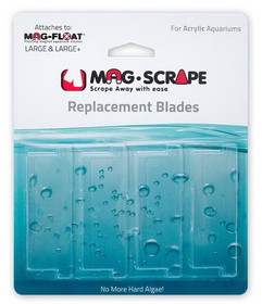 Mag Float Replacement Blades for Large & Large+ Acrylic Cleaners, 4 count, 411