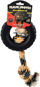 Mammoth Tirebiter II Dog Toy with Rope Medium, 1 count (5"D), 35010F