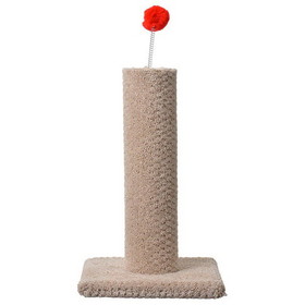 Classy Kitty Carpeted Cat Post with Spring Toy, 16" High (Assorted Colors), 49001