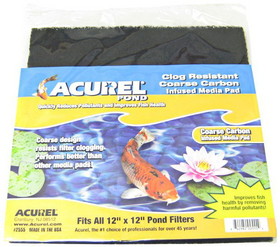 Acurel Coarse Carbon Infused Media Pad - Pond, For 12" Long x 12" Wide Pond Filters, 2555
