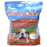 Loving Pets Nature's Choice Rawhide Munchy Stick Value Pack, 100 Pack (5