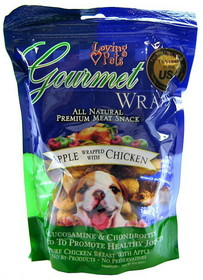 Loving Pets Gourmet Apple & Chicken Wraps, 6 oz, 5560