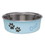 Loving Pets Stainless Steel & Light Blue Dish with Rubber Base, Small - 5.5" Diameter, 7408