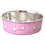 Loving Pets Stainless Steel & Coastal Pink Bella Bowl with Rubber Base, Small - 1.25 Cups (5.5"D x 2"H), 7510
