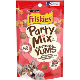 Friskies Party Mix Naturals Cat Treats - Real Salmon, 2.1 oz, NPU29431