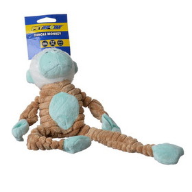 PetSport Tuff Squeak Jungle Monkey Toy, 1 Pack - (14" Long), 20530