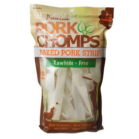 Premium Pork Chomps Baked Pork Strips, 10 oz, DT162