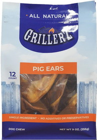 Grillerz Pig Ears Dog Treat, 12 count, AT153