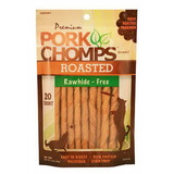 Pork Chomps Roasted Rawhide-Free Porkskin Twists, Small - 20 Pack, DT751