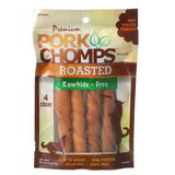 Premium Pork Chomps Roasted Porkhide Twists, 4 Pack, DT807