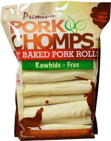 Pork Chomps Baked Pork Rolls Dog Treats - Large, 18 count, DT852BV