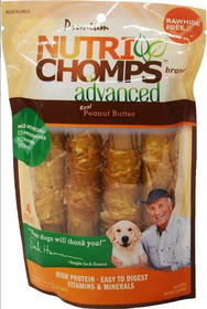 Nutri Chomps Advanced Twists Dog Treat Peanut Butter Flavor, 4 count, NT060V