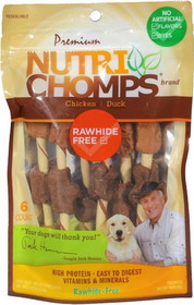 Nutri Chomps Chicken and Duck Kabobs Dog Treat, 6 count , NT094V