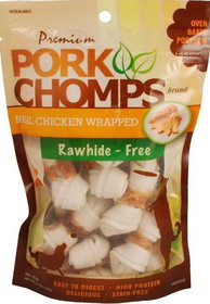Pork Chomps Real Chicken Wrapped Knotz - Mini, 12 count  , DT908V