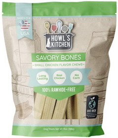Howls Kitchen Savory Bones Chicken Flavored Chews Small, 13 oz, AT368