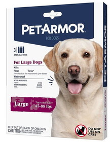 PetArmor Flea and Tick Treatment for Large Dogs (45-88 Pounds), 3 count, 1287