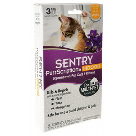 Sentry PurrScriptions Indoor Squeeze-On for Cats & Kittens, 3 Count, 2353
