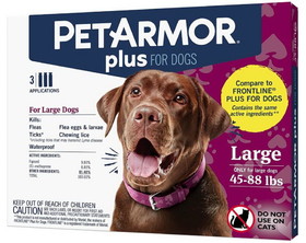 PetArmor Plus Flea and Tick Treatment for Large Dogs (45-88 Pounds)