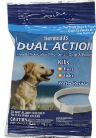 Sergeants Dual Action Flea and Tick Collar II for Small Dogs and Puppies Neck Size 15", 1 count, 3283