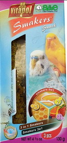 A&E Cage Company Smakers Parakeet Variety Treat Sticks, 3 count, ZVP-2109