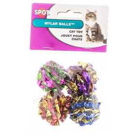 Spot Spotnips Mylar Balls Cat Toys, 4 Pack, 2131