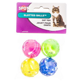 Spot Slotted Balls with Bells Inside Cat Toys, 4 Pack, 2848