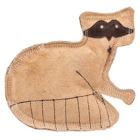 Spot Dura-Fused Leather Raccoon Dog Toy, 8" Long x 7" High, 4207