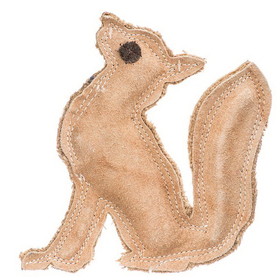 Spot Dura-Fused Leather Fox Dog Toy, 7" Long x 7.25" High, 4208