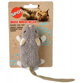 Spot House Mouse Helen Catnip Toy - Assorted Colors, 1 Count (4" Long), 52082