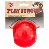 Spot Play Strong Rubber Ball Dog Toy - Red, 3.75