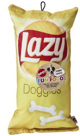 Spot Fun Food Lazy Doggie Chips Plush Dog Toy, 1 count, 54588