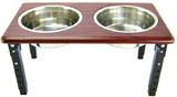 Spot Posture Pro Double Diner - Stainless Steel & Cherry Wood, 2 Quart (8"-12" Adjustable Height), 5855