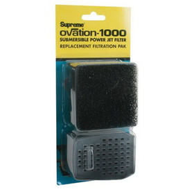 Supreme Ovation 1000 Replacement Filter Media Filter Sponge and Carbon Cartridge, 1 count, 11728