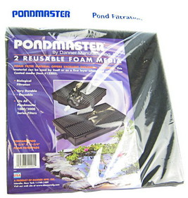 Pondmaster Reusable Foam Media Pads, 11.75" Long x 11.75" Wide (2 Pack), 12205