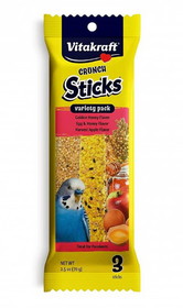 Vitakraft Crunch Sticks Variety Pack Parakeet Treats, 3 Pack, 41027