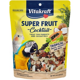 Vitakraft Super Fruit Cocktail Treat for All Parrots & Cockatiels, 20 oz, 21952