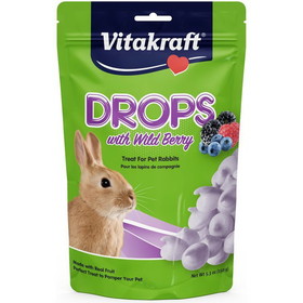 Vitakraft Drops with Wild Berry for Pet Rabbits, 5.3 oz, 25443