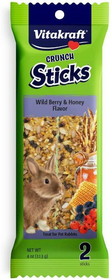 VitaKraft Wild Berry & Honey Flavor Crunch Sticks, 2 Sticks, 25753