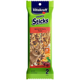 Vitakraft Crunch Sticks Rabbit Treats - Apricot & Cherry Flavor, 2 Pack, 31702
