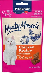 VitaKraft Meaty Morsels Chicken & Pumkin Cat Treat, 1.4 oz, 35966