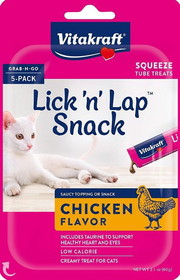 VitaKraft Lick N Lap Snack Chicken Cat Treat, 5 count, 35967