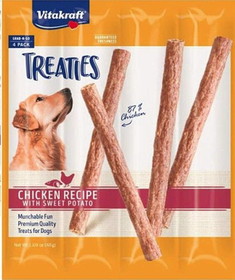 VitaKraft Treaties Smoked Chicken with Sweet Potato Grab-n-Go Dog Treats, 4 count, 35989